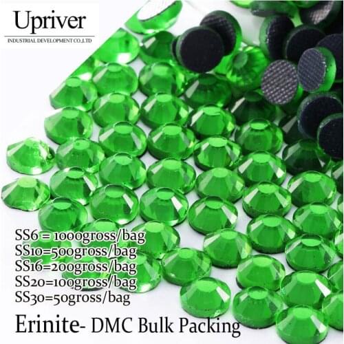 Upriver Wholesale Large Pack Bulk Packing Flatback Wholesale Best Quality SS6 SS10 SS16 SS20 SS30 Erinite Hotfix Rhinestones