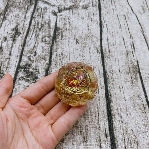 Orgonite Pendulum Energy Natural Crystals Citrine Amethyst Fluorite Quartz Gems Exorcise Evil Spirits Negative Energy Home Decor
