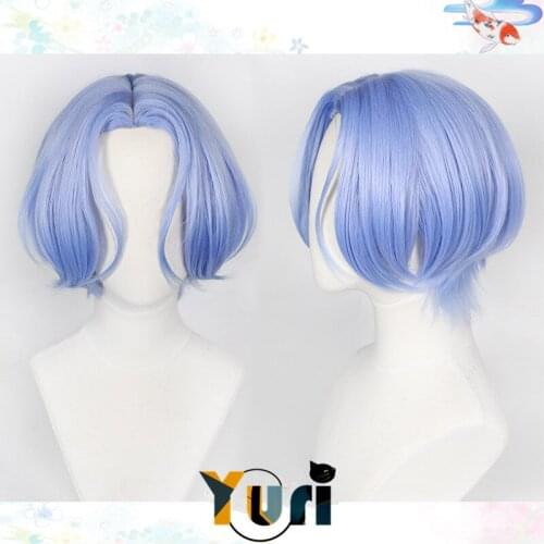 Anime SK∞ SK the Infinity Langa Hasegawa Wig Gradient Blue Short Middle Part Mullet Hair Wig Human Use Hair SK8 Cos Cartoon