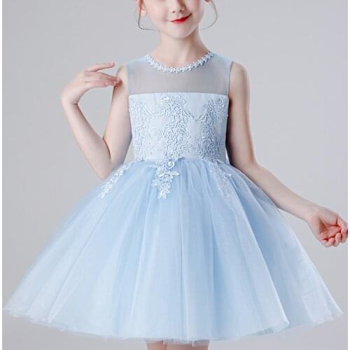 Girls‘ Dress Costumes Wedding Party Clothes Flower Casual Gown Princess Summer Girls Frock Dress Childrens Tutu Dress 1715
