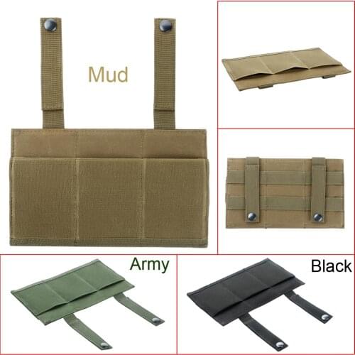 Portable Outdoor Hunting Quick Release Molle Tactical Military Elastic Triple M4 Magazine Pouch Pistol Pouch Cartridge Clip Bags