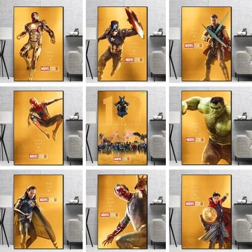 Marvel Movie Poster print Superhero Picture Canvas Poster Art Painting Home Decor Teenager Bedroom Decoration Wall Painting