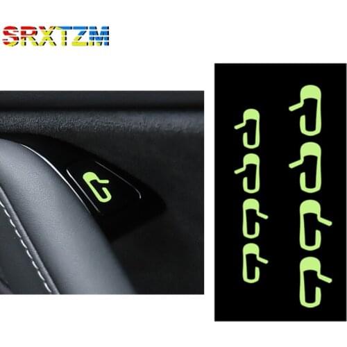 SRXTZM Easy Install Door Open Accessories Decoration Fashion Interior Exit Reminder Decal Car Stickers Styling For Tesla Model 3