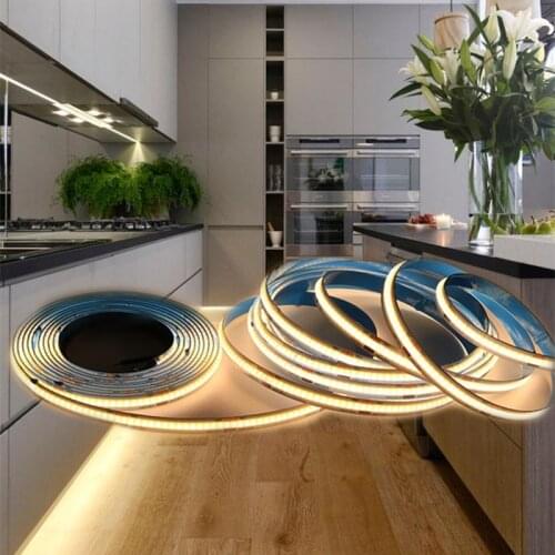 LED светодиодная лента 5м Under Cabinet Lights 512D12v 24v No Dark for Kitchen Bedroom Closet COB Strips