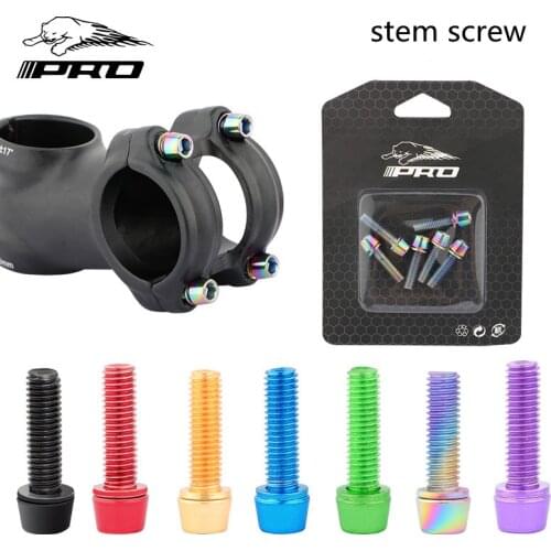 Bicycle stem screw m5x18mm Titanium plating anti-corrosion headset bolt With Washer handlebar bolt plating