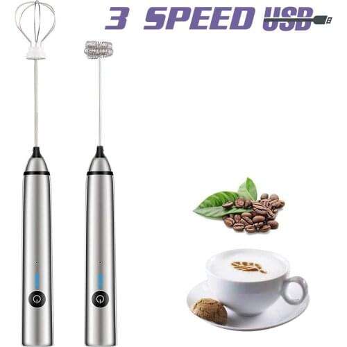 3-speed USB rechargeable milk frother, small milk frother, electric coffee capping machine, electric milk frother, blender