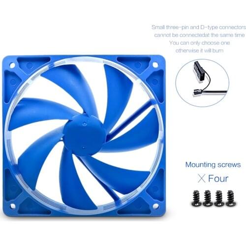 FANNER blue F120 120*120*25MM Internet cafe desktop computer radiator fan water cooling box exhaust fan