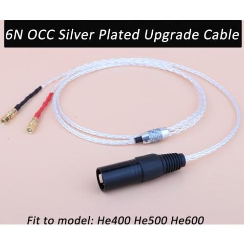 YTER 6N OCC Copper Silver Plated Upgrade Cable Replacement for HIFI MAN he400 he500 he600 headphone wire