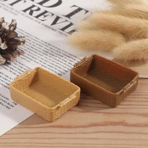 1/12 Mini Cute Dollhouse Miniature Resin Food Storage Basket Model Accessories Toys