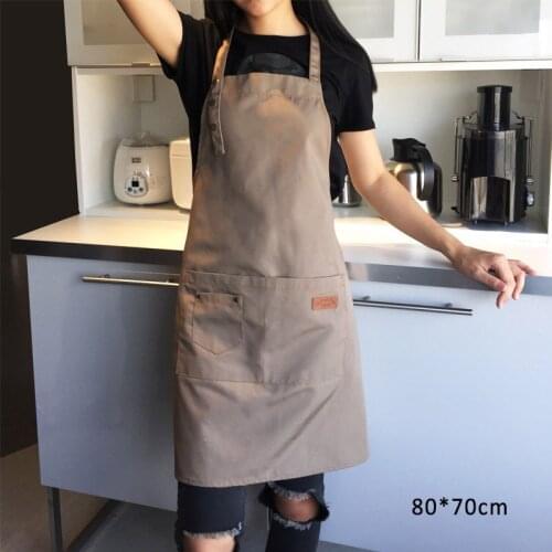 1Pcs Household Pure Color Apron Polyester Cotton Multi Purpose For Cooking Baking For Kitchen Supplies Anti-fouling