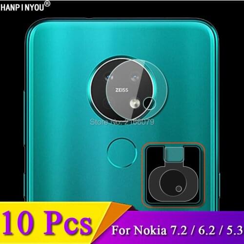10 Pcs/Lot For Nokia 7.2 6.2 5.3 Clear Rear Camera Lens Back Protective Protector Cover Soft Tempered Glass Skin Film Guard