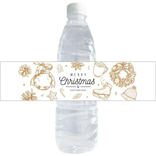 10pcs Merry Christmas Handmade Stickers Water Botle Package Santa Thank You Label Sealing Sticker Wedding Party Supplies