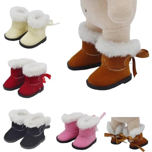 14.5inch Girls Doll Snow Boots for 1/4 1/6 BJD EXO Doll Winter Shoes Dolls Accessories toys 5.5*2.8cm
