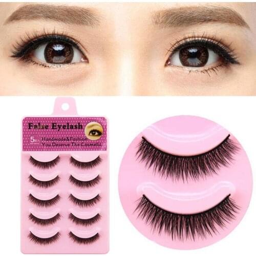 Shellhard 5Paris Fashion Natural Long Thick Eyelash High Quality Handmade Party Eye Lash Extension Makeup Tool