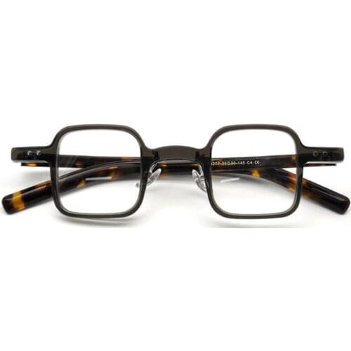 80136 Acetate Retro Square Glasses Frame Men Women Optical Fashion Computer Eyeglasses