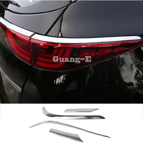 Car Styling Body Back Tail Rear Eyebrow/Trim Light Lamp Frame Stick ABS Chrome Cover 2pcs For Kia Kx5 Sportage 2016 2017 2018