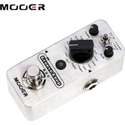 Mooer Groove Loop Drum Machine Guitar Effect Pedal Effector Phrase Loop Drum Machine For Electric Guitar Looper 20 Min Recording