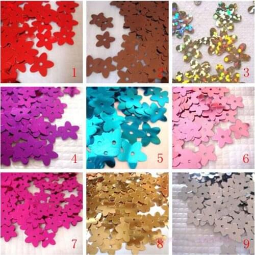 About 7800Pcs 10mm 150g Five Petal Flower Sequins Loose Paillette Glitter Nail Art Tips DIY Craft Decoration