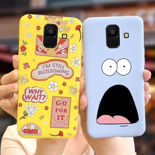Cute Candy Painted Cover For Samsung A6 2018 Case A600F A 6 Soft TPU Funda For Samsung Galaxy A6 Plus A6+ 2018 Phone Cases Coque