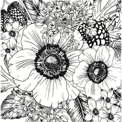 Flower background Rubber Silicone Clear Stamps for Scrapbooking Tampons Transparents Seal Background Stamp Card Making Diy