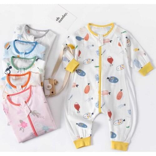 Spring Autumn Baby Rompers Newborn Baby Clothes For Girls Boys Baby Sleeping Bag Wearable Blanket Baby Sleeping Sack Kids Outfit