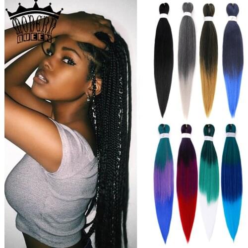 MODERN QUEEN Long Ombre Braiding Hair Easy Braid Crochet Hair 90 grams 26 inch Synthetic Hair Extensions Jumbo Braids Hair