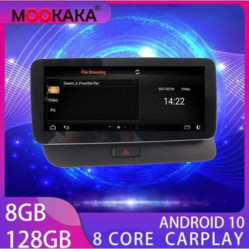 For AUDI Q5 2009-2016 10.25inch Android 10 Eight core GPS Navigation 128G CARPLAY Car Dvd Multimedia Player Auto