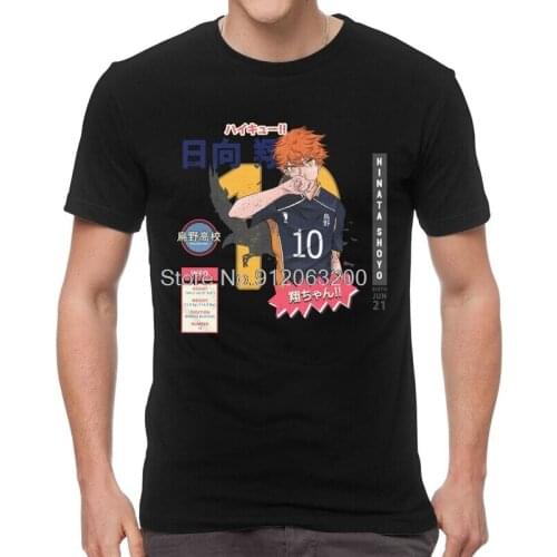 Tvoe Haikyuu T Shirts Men Short Sleeve Cotton T-shirts Anime Manga Haikyu Shoyo Hinata Tees Top Fashion Tshirts Gift