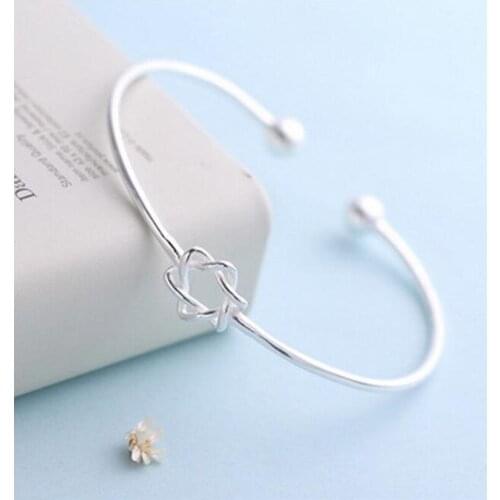 Hot Atmosphere New Fashion 925 Sterling Silver Jewelry Bracelets Hollow Lucky Sixty star Couple Gift SB60