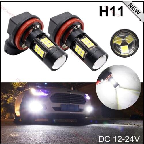 H11 80W High Power 3030 27 SMD LEDs Car FogLight Lamp DRL White Light Bulbs