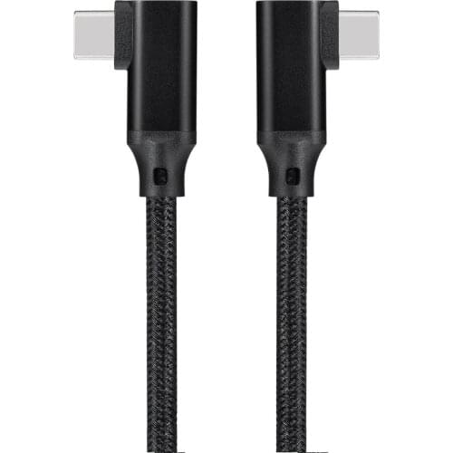 Type-C double elbow USB C to USB C data cable 90 degree right angle 10GNE2 male to male E-Marker video cable 100W