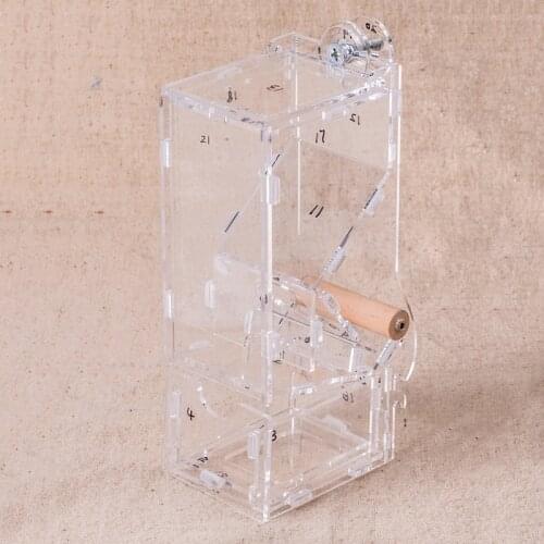 1pc Clear Acrylic Seed No Mess Bird Feeder Parrot Canary Feeding Accessories Cockatiel Finch Tidy Toys