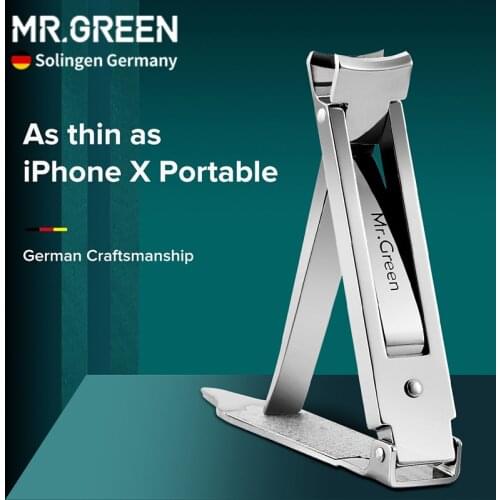 MR.GREEN Nail Clipper Cutter Trimmer Ultra-thin Portable Hand Toe Stainless Steel Keychain for Finger Nail Clipper Toenail Tool
