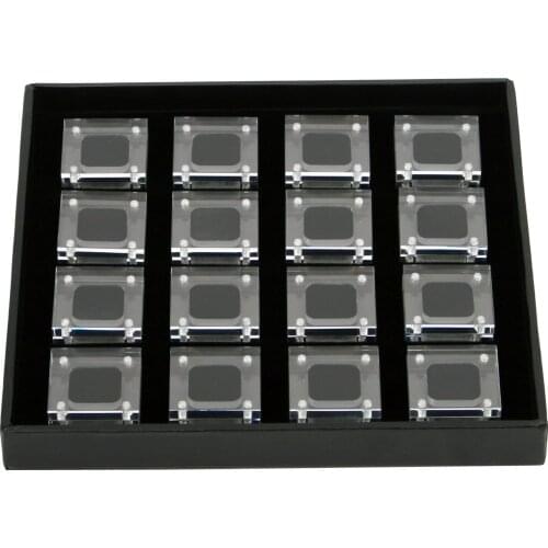 GemTrue Hot Sale Acrylic Gemstone Display Case 16 Boxes Diamond Jewelry Storage Tray Set