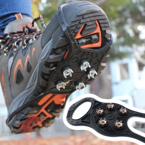 5 Tooth Caught Ice Climbing Non-slip Shoe Crampons Outdoor Non-Slip Snow Ice Crampons Shoes Chain Cleat For Snow camping