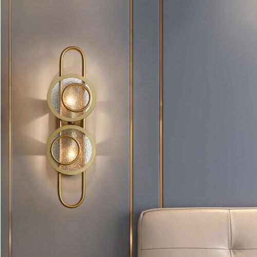 Nordic Wall Lamps For Bed rooms Gold Crystal Living room Home Lighting Creative LED Corridor Stairs Wall Light