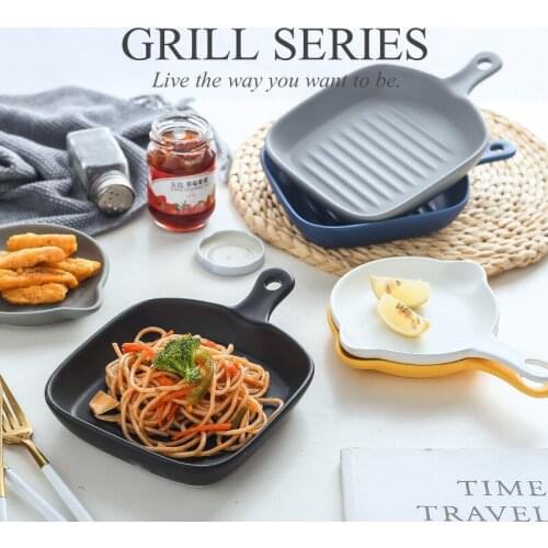 Nordic Food Container Breakfast Dishes Salad Steak Spaghetti Ceramic Plates Dinnerware