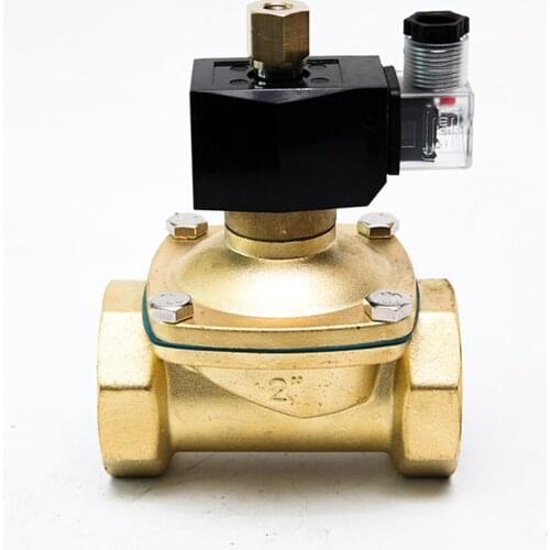 2" normally open brass solenoid valve 24v ac 2