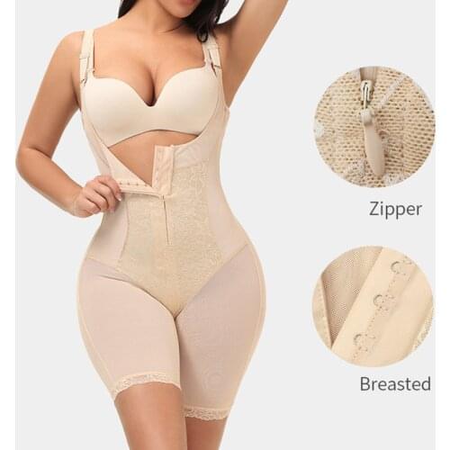 New Full Body Shaper Underwear Bodysuit Shapewear Womens Adjustable Spaghetti Straps Underwire Recovery Push Up Tummy Control