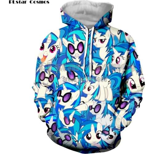 PLstar Cosmos Little Pony Coat Cartoon Autumn And Spring pullover Jacket cute sweatshirt Hoodies Outerwear