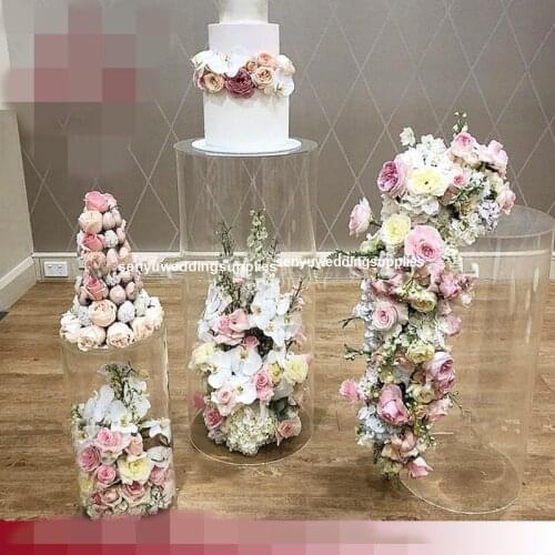 New recommended factory wholesale clear acrylic crystal wedding flower stand plinth stand for wedding stage senyu1888