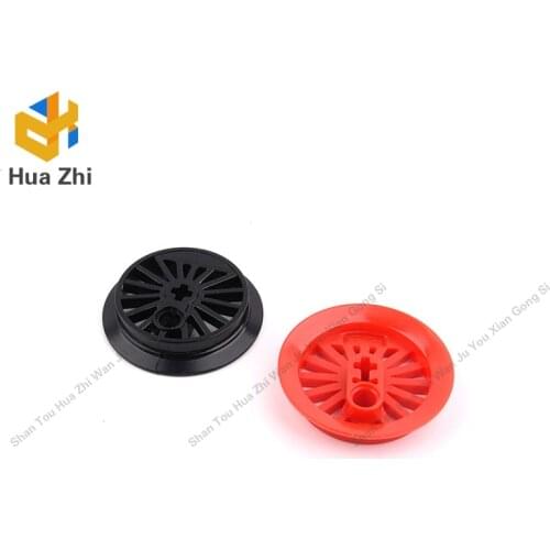 "BuildingBlocksParts 85557 8PCSTrain Wheel RCTrainSpoked withTechnic Axle HoleandCounterweight37mmdiameter FlangedDriver