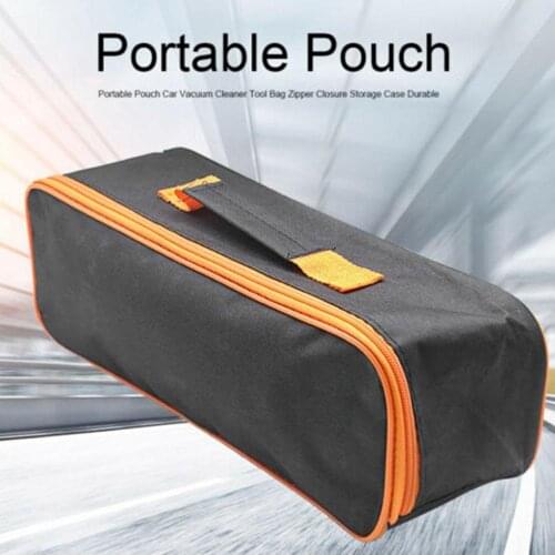 Portable Pouch Organizer Storage Case Durable Zipper Closure Practical Vacuum Cleaner Tool Bag Wear Resistant Black Portable Bag