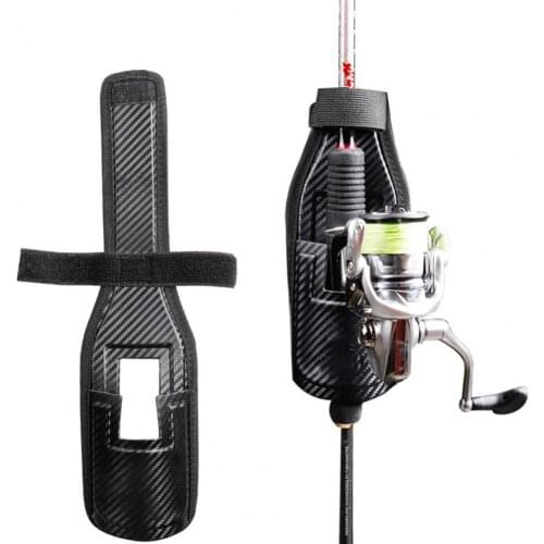 Waist Belt Fishing Rod Holder High Strength Multifunction Faux Leather Quick Fishing Rod Inserting Device Rack for Outdoor