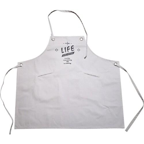 Simple Adjustable Shoulder Strap Apron Adult Lovers Pocket Durable Cooking Apron Kitchen Coffee Shop Florist Artist avental