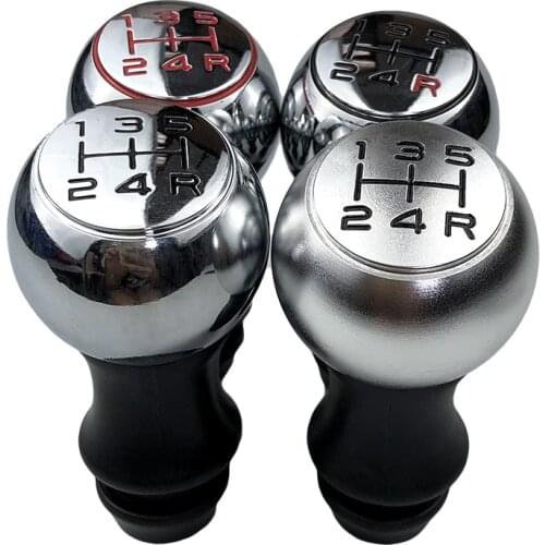 Matte Chrome Car Gear Shift Knob Lever Shifter Hand Stick For Peugeot 106 206 306 406 107 207 307 407 301 308 2008 3008 C2 C3 C4