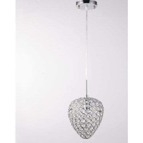 Modern simple transparent K9 crystal Chandeliers led lamp Creative led Single E14 bulb chandelier lighting Art led lustre lamp 3