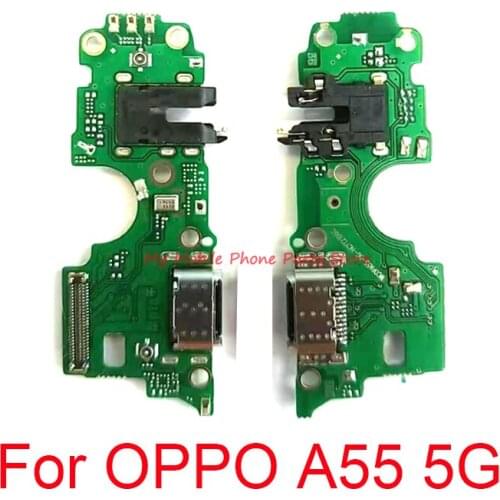 USB Charging Dock Port Board Microphone Plug Jack Flex Cable For OPPO A55 5G Headphnoe Jack Charge Flex Cable Replacement Parts