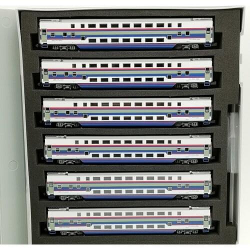 1/160 Double-decker Hard-seat Car Model Beijing West-Baoji 6 Vehicles