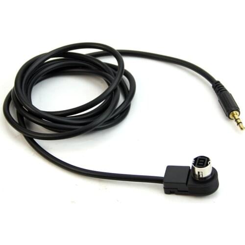 3.5mm Car Aux Input Cable Mini Plug Jack For ALPINE AI-NET iPhone MP3 Ornate New J60F